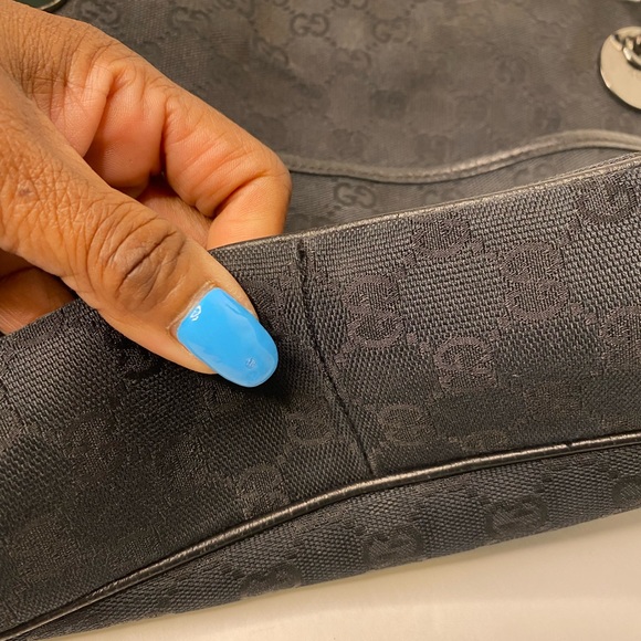 GUCCI Black GG Canvas Eclipse Bag AUTHENTIC - Picture 11 of 16